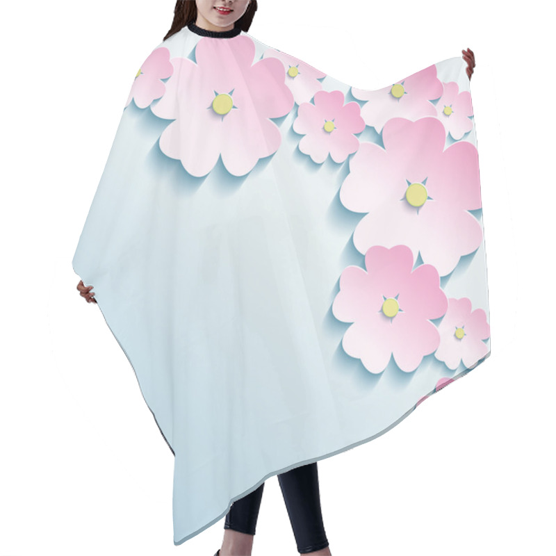 Personality  Abstract Background With 3d Flowers Hair Cutting Cape