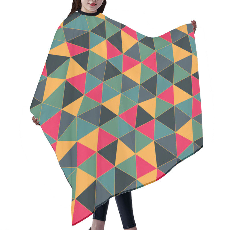 Personality  Seamless Texture With Triangles, Mosaic Endless Pattern.Seamless Hair Cutting Cape