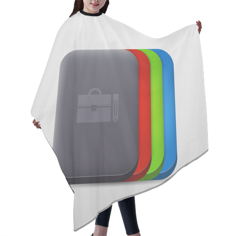 Personality  Tablet PC (Pad Icons) Hair Cutting Cape