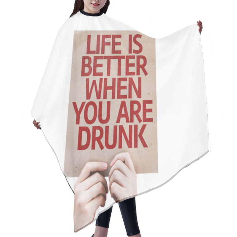 Personality  Life Is Better When You Are Drunk Card Hair Cutting Cape