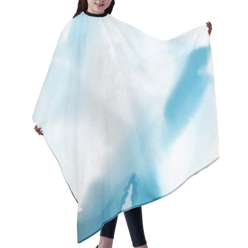 Personality  Blue Ink Stains Texture, Abstract Background Hair Cutting Cape