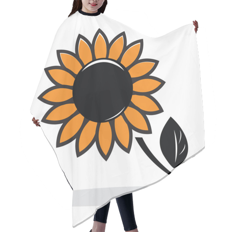 Personality  Orange Abstract Sunflower Hair Cutting Cape