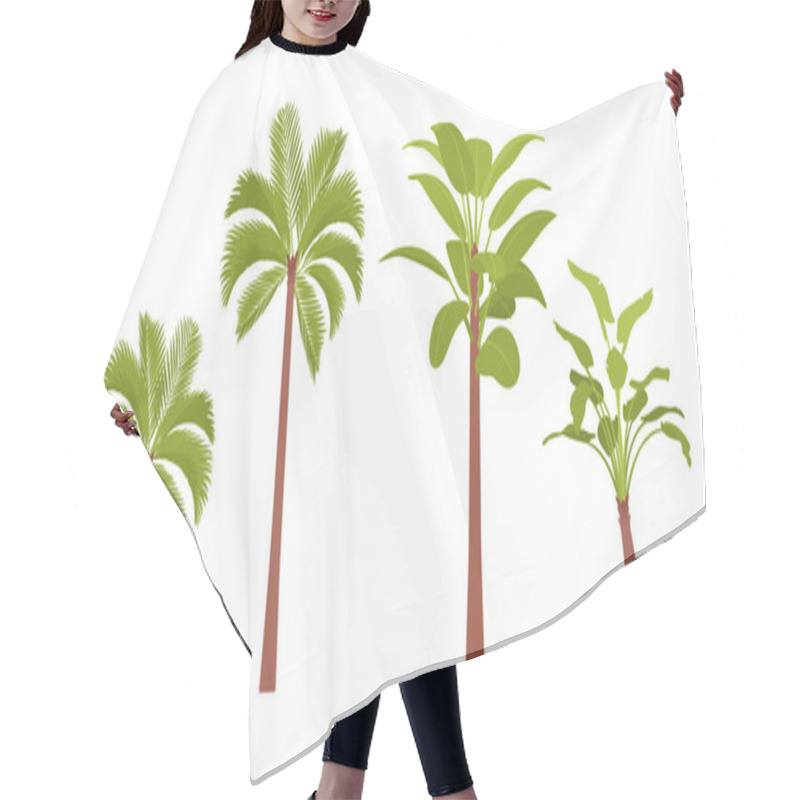 Personality  Palm Trees Set Hair Cutting Cape