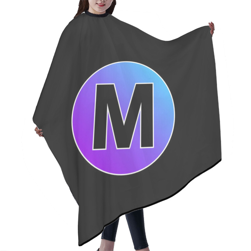 Personality  Baltimore Metro Logo Symbol Blue Gradient Vector Icon Hair Cutting Cape