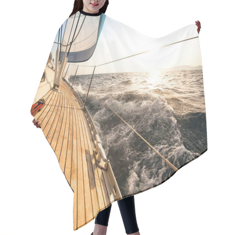 Personality  Yacht, Sailing Regatta. Hair Cutting Cape