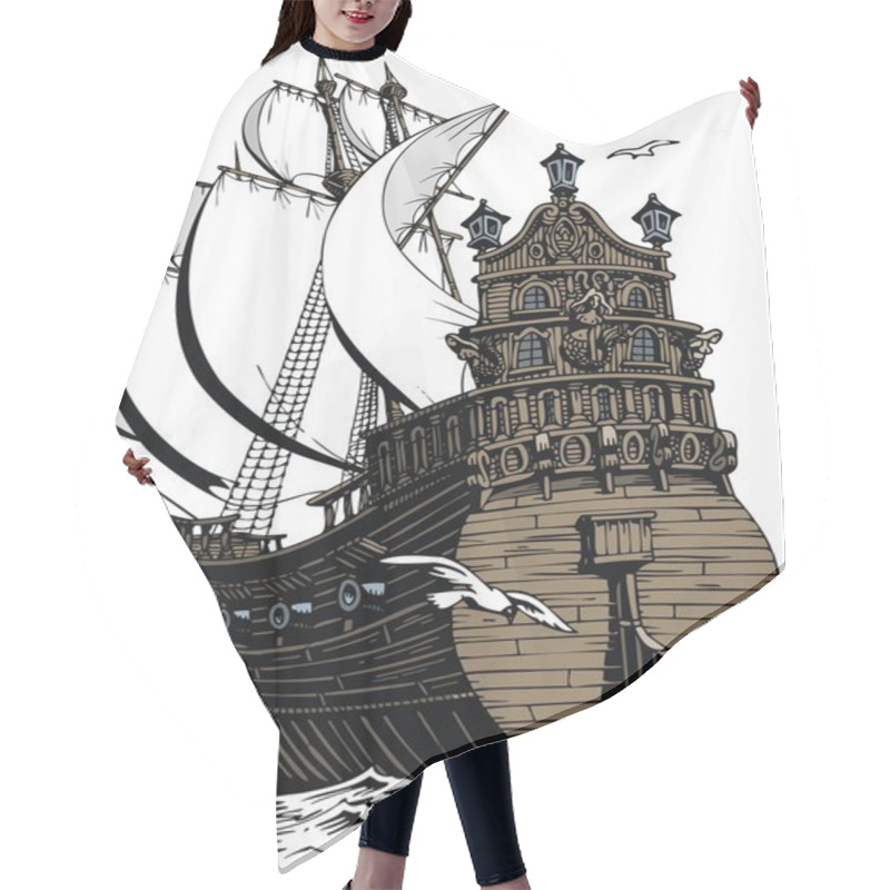 Personality  Old Spain Yacht Hair Cutting Cape