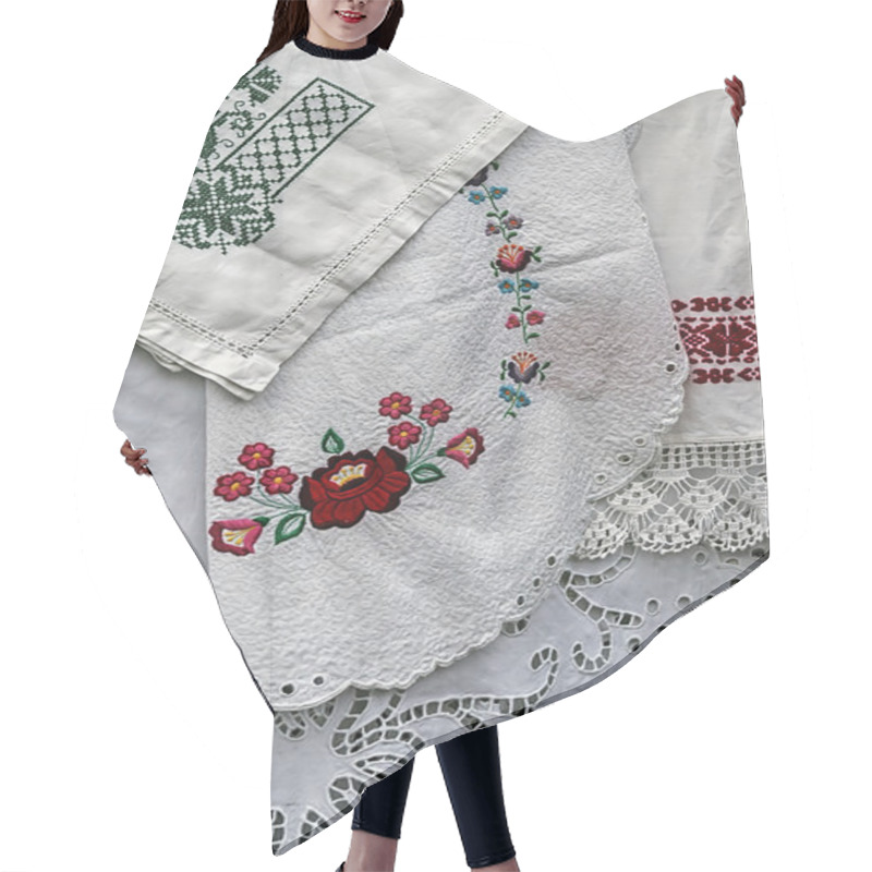 Personality  Materials And Embroidered Romanian Traditional Port Specific 5 Hair Cutting Cape