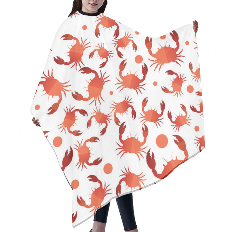 Personality   Seamless Pattern For Marine Theme With Crabs Hair Cutting Cape