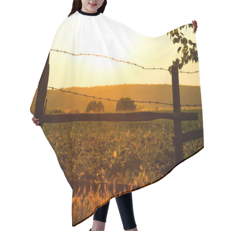 Personality  Warm Glowing Country Sunset Hair Cutting Cape