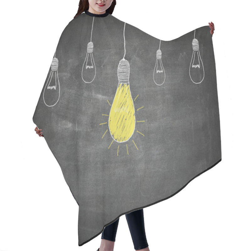 Personality  Blackboard Idea Concept Hair Cutting Cape