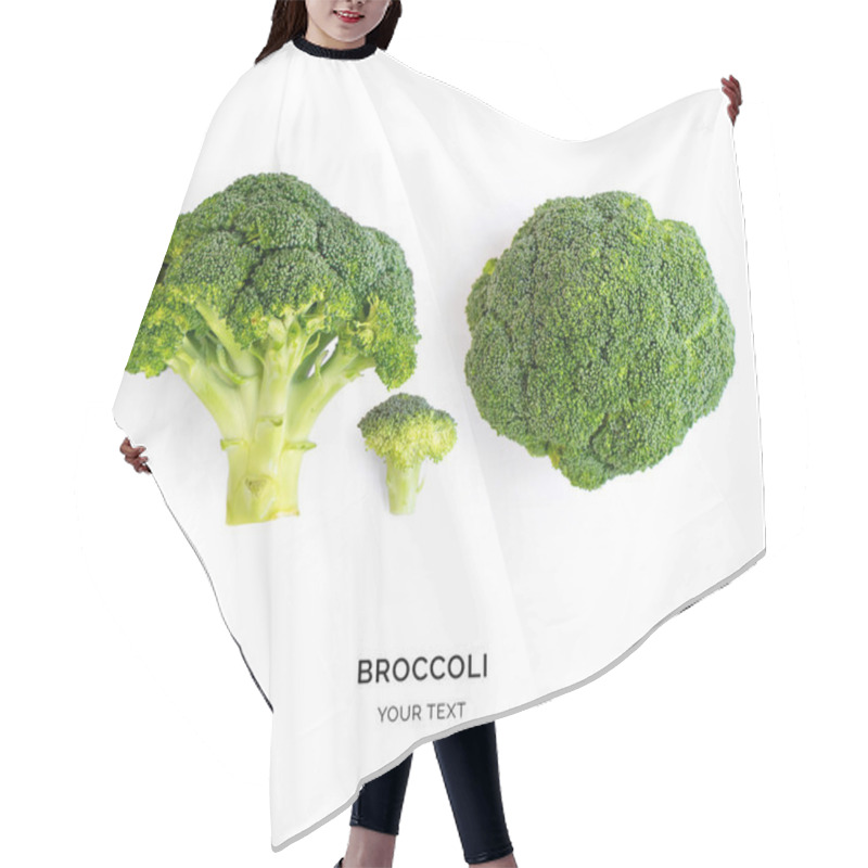 Personality  Side And Above View Of Broccoli Hair Cutting Cape