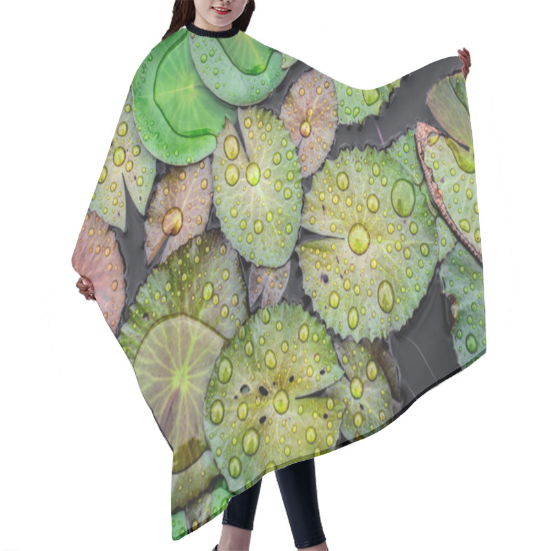 Personality  Water Drops On The Lotus Leaf Hair Cutting Cape