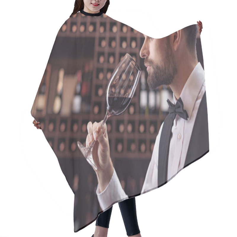 Personality  Sommelier Tasting Wine Hair Cutting Cape