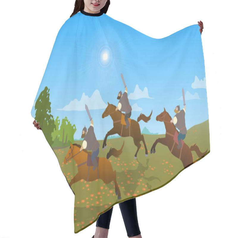 Personality  Set-cartoon-character-Russia-hero-old-national-legends-11 Hair Cutting Cape