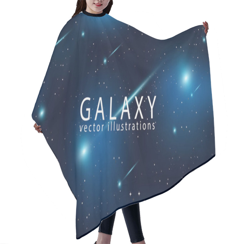 Personality  Galaxy Space Background With Abstract Shape And Stars. Vector Illustration Hair Cutting Cape