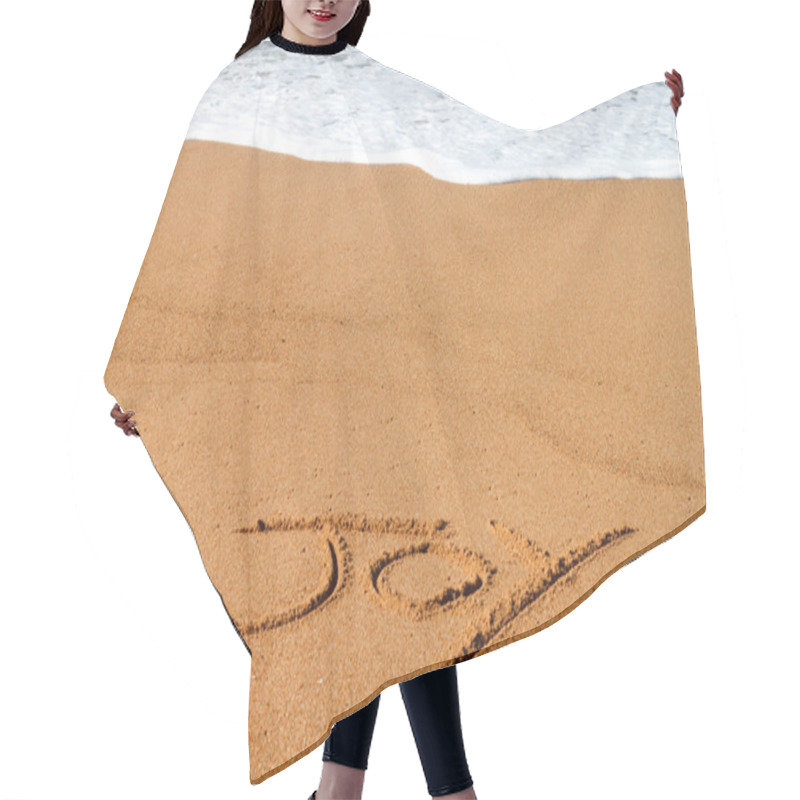 Personality  The Word Written On Beach Hair Cutting Cape