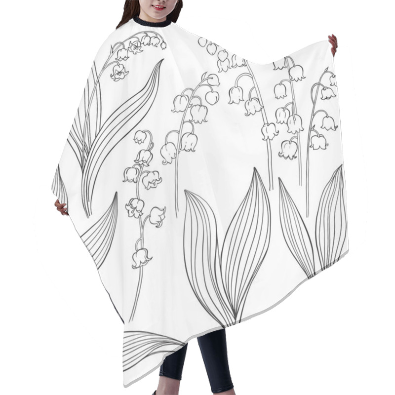 Personality  Lilies Of Valley Flowers Hair Cutting Cape