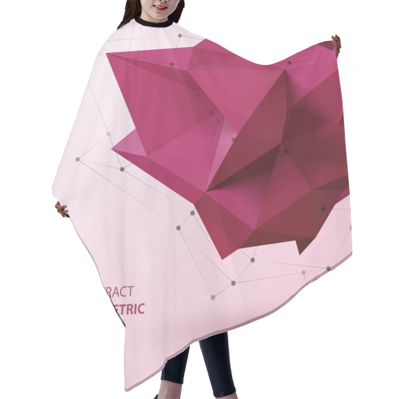 Personality  Abstract Triangles Space Low Poly. Hair Cutting Cape