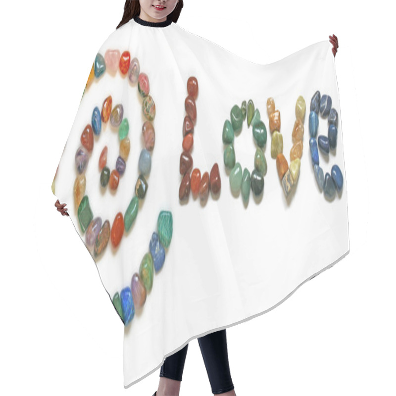 Personality  Love Spiral Crystals Hair Cutting Cape