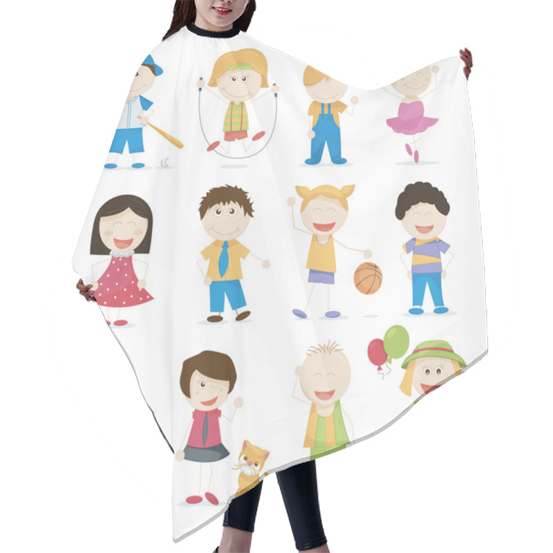 Personality  Cute Cartoon Kids Hair Cutting Cape