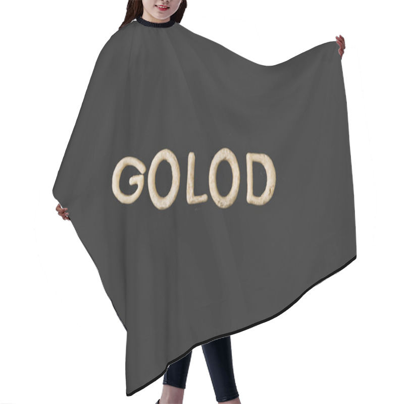 Personality  Word Golod Made From Dough Hair Cutting Cape