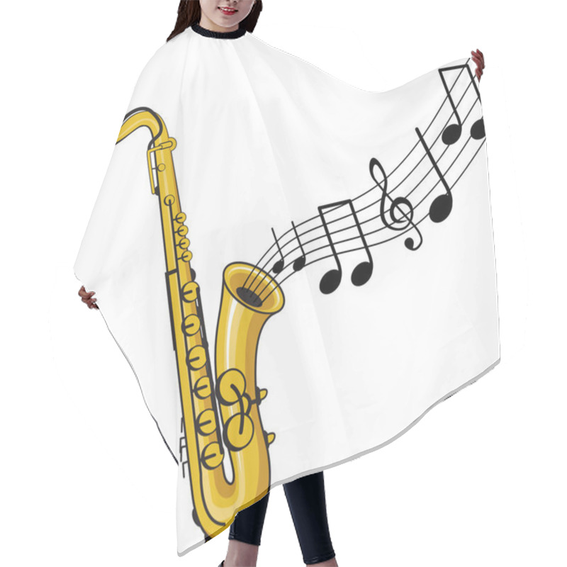 Personality  Saxophone Hair Cutting Cape