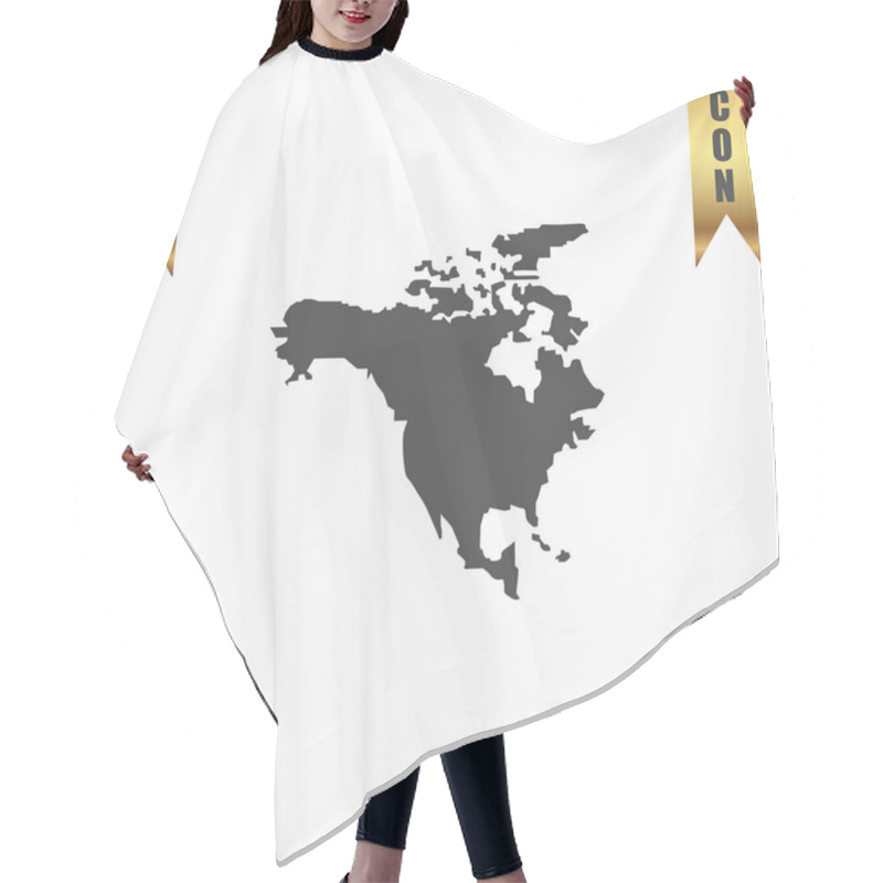 Personality  North America Map Hair Cutting Cape