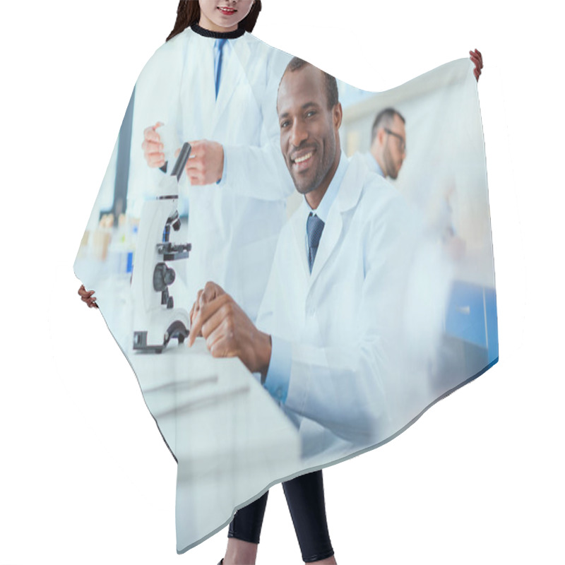 Personality  Doctors Working At Testing Laboratory Hair Cutting Cape