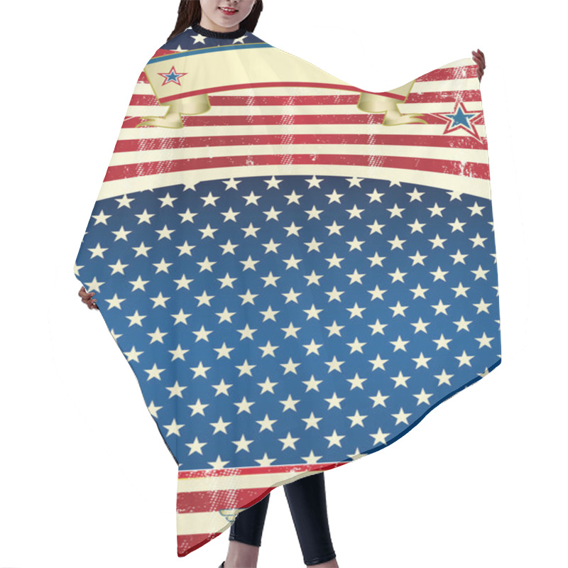 Personality  USA Grunge Poster Hair Cutting Cape