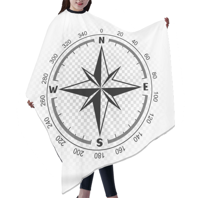 Personality  Compass Directions Transparent Background Hair Cutting Cape