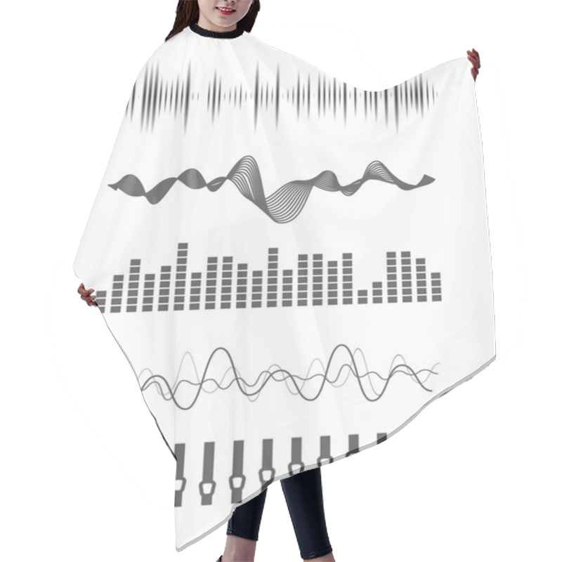 Personality  Audio Equalizer Hair Cutting Cape