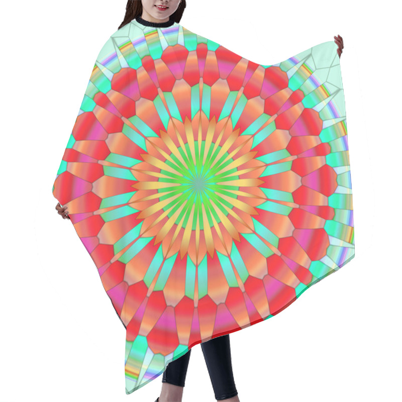 Personality  Mandala Ornament Generated Texture Hair Cutting Cape