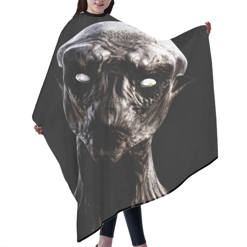 Personality  Digital 3D Illustration Of A Creepy Creature Hair Cutting Cape