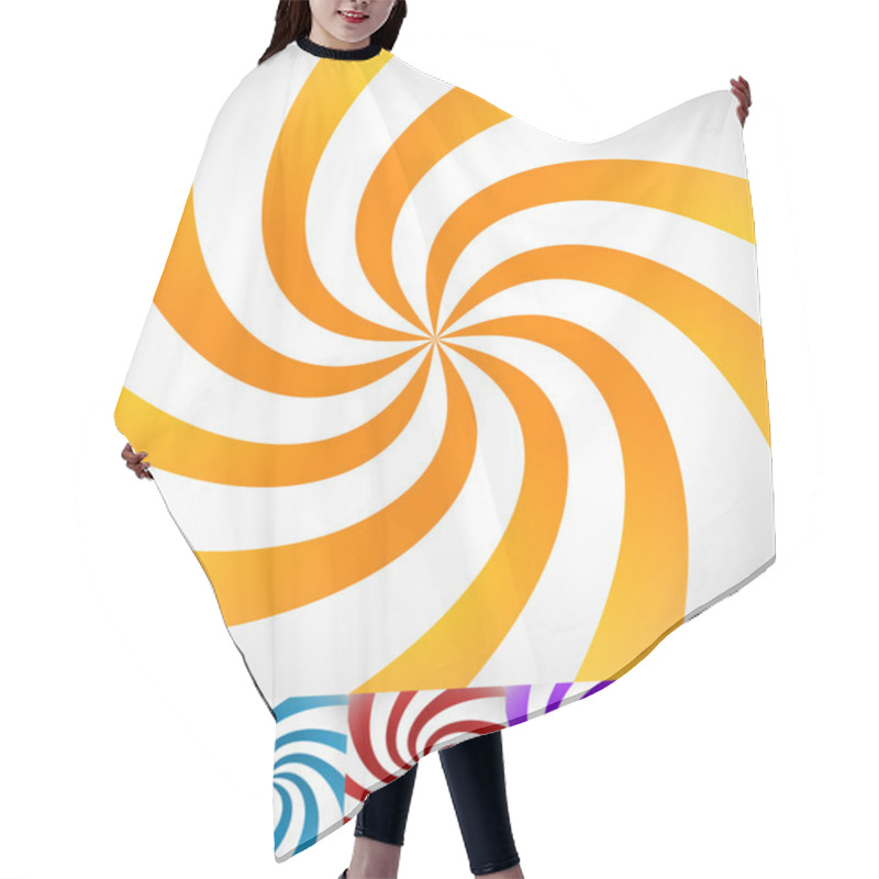 Personality  Swirling, Rotating  Stripe Patterns Hair Cutting Cape