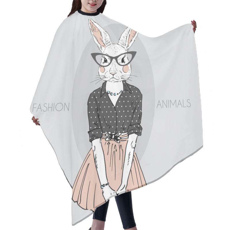 Personality  Dressed Up Bunny Girl Hipster Hair Cutting Cape