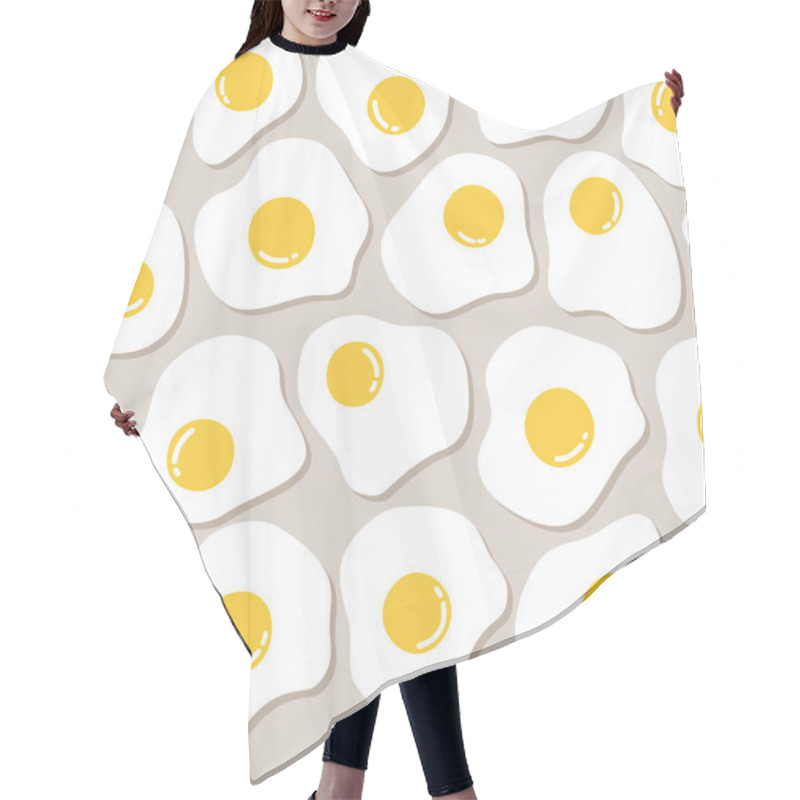 Personality  Vector Seamless Pattern With Scrambled Eggs Hair Cutting Cape