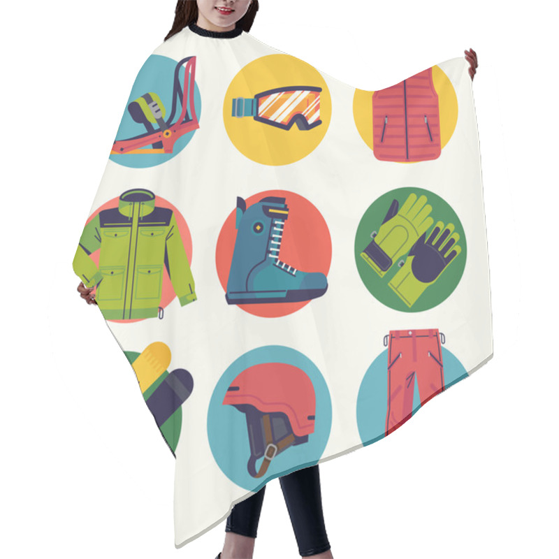 Personality  Extreme Sport Winter Activity   Icons Hair Cutting Cape