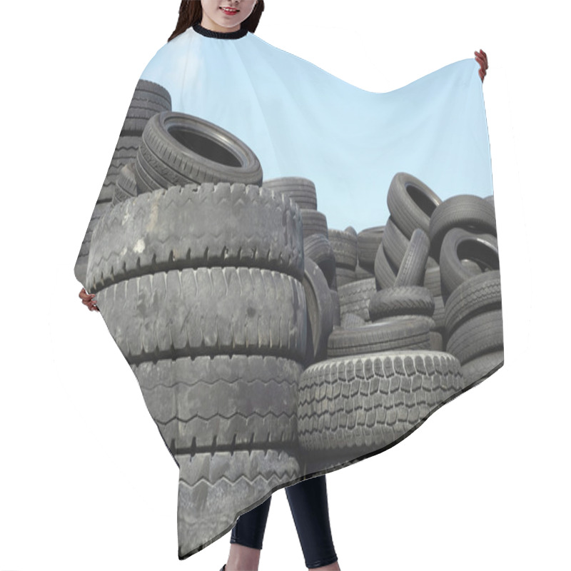 Personality  Old Tires And Blue Sky Hair Cutting Cape