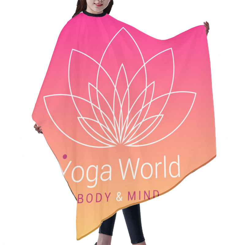 Personality  Lotus Flower As Symbol Of Yoga Hair Cutting Cape