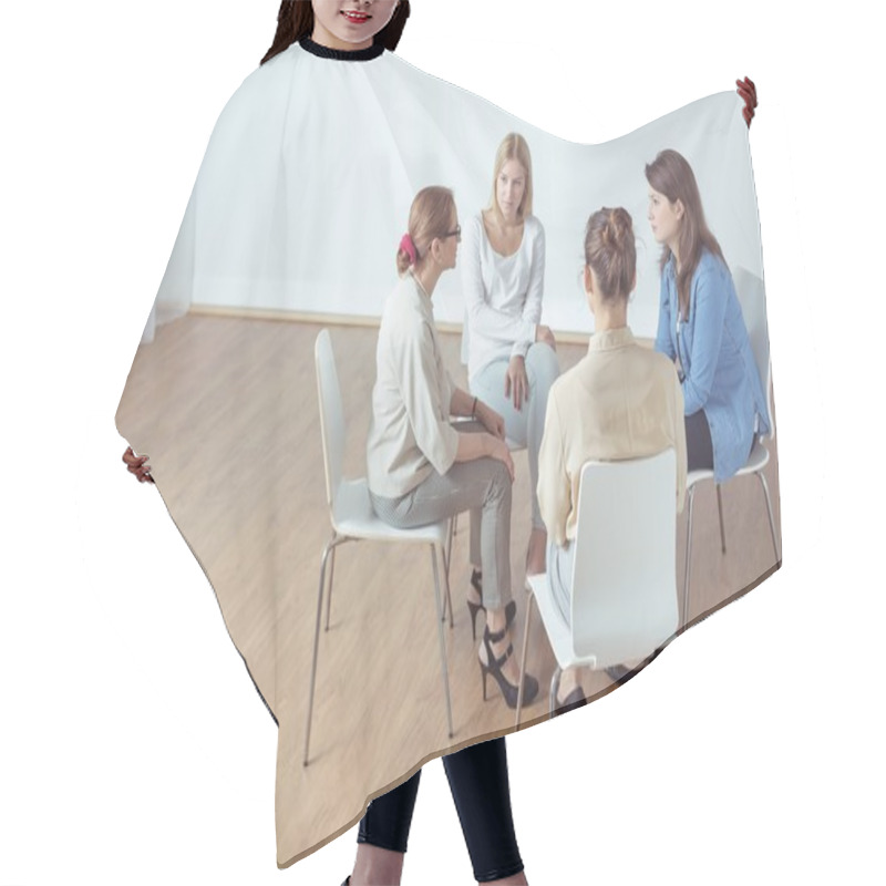 Personality  Support Group During Classes Hair Cutting Cape