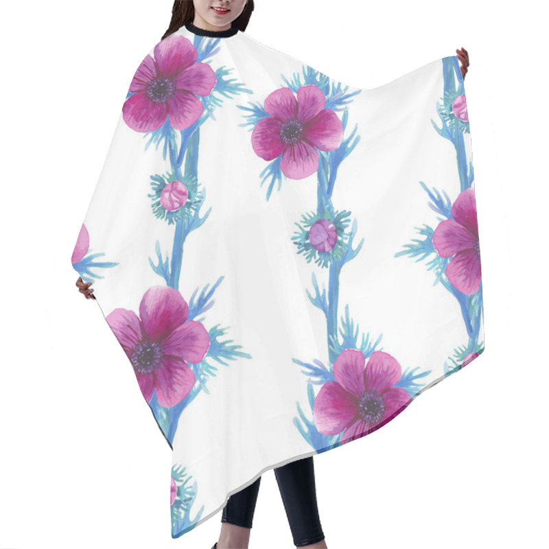 Personality  Seamless Floral Pattern Hair Cutting Cape