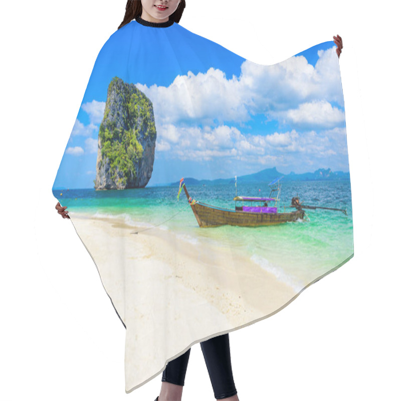 Personality  Poda Island - Paradise Beach In Tropical Scenery - Near Ao Nang, Ao Phra Nang Bay, Krabi, Thailand. Hair Cutting Cape