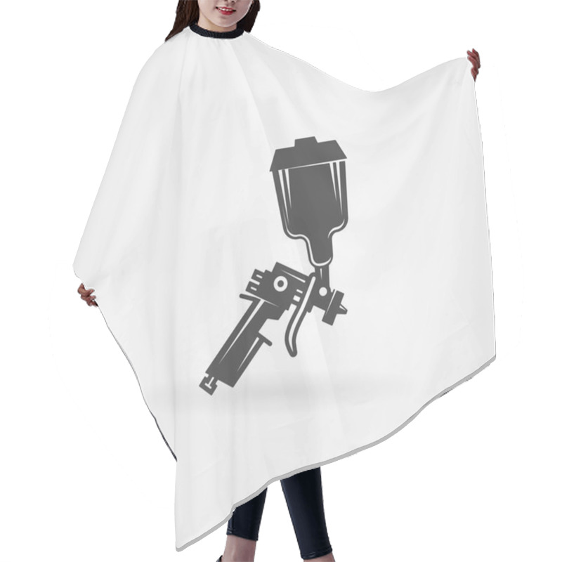 Personality  Spray Gun Vector Icon Hair Cutting Cape