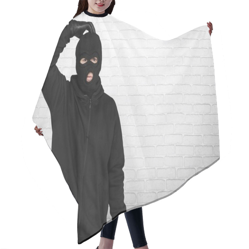 Personality  Thief In Black Balaclava  Hair Cutting Cape