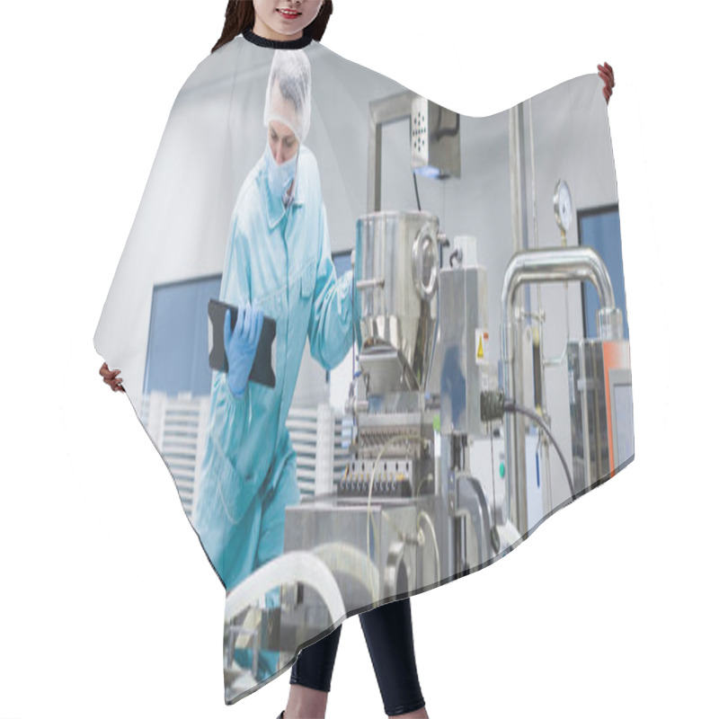 Personality  Scientist With Tablet By Metal Tank Hair Cutting Cape