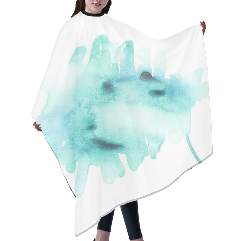 Personality  Abstract Painting With Blue Paint Strokes On White  Hair Cutting Cape