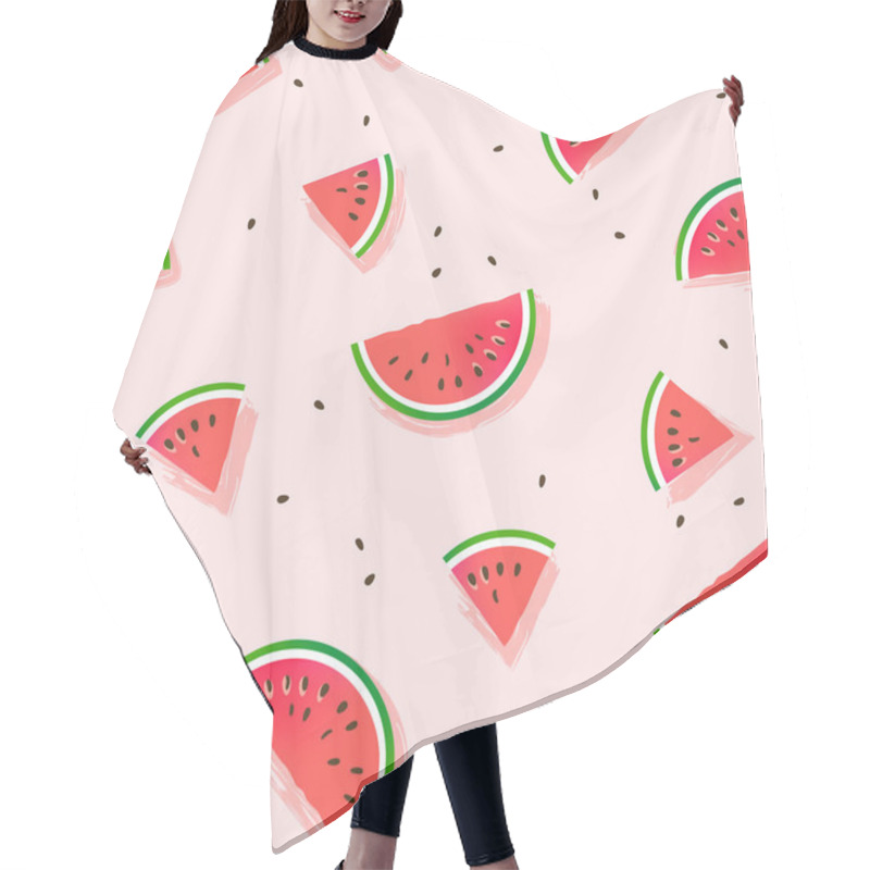 Personality  Watermelon Slices Vector Pattern. Hair Cutting Cape