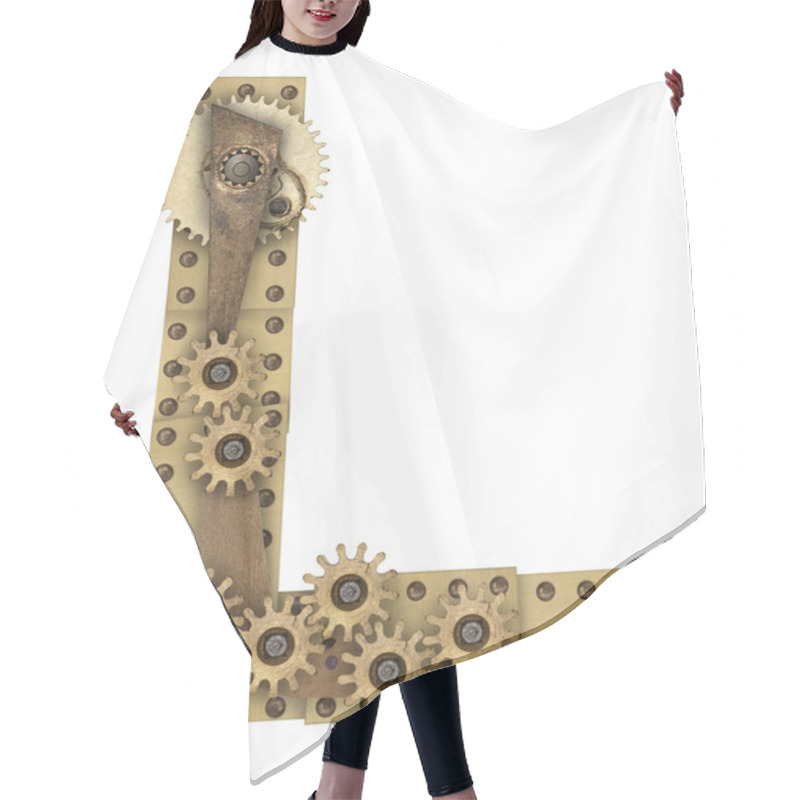 Personality  Steampunk Alphabet Letter L Hair Cutting Cape