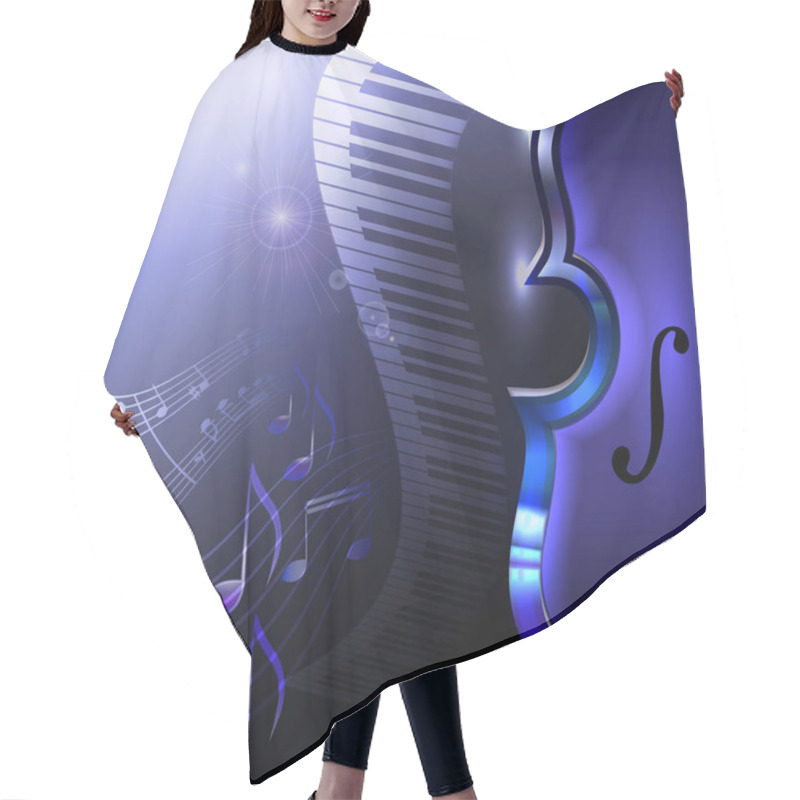 Personality  Music Background With Violin Hair Cutting Cape