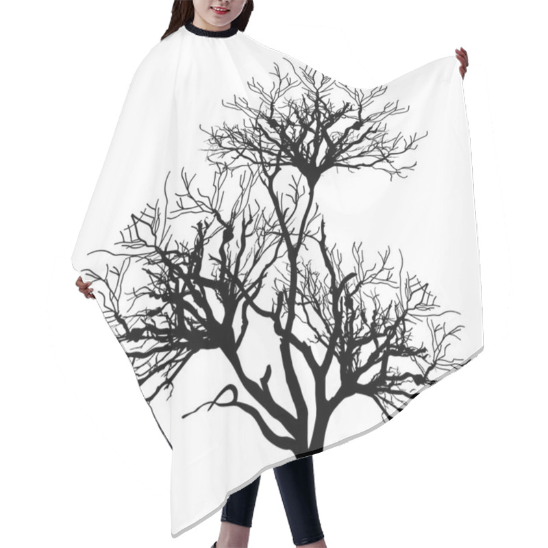 Personality  Dry Tree Shape Hair Cutting Cape